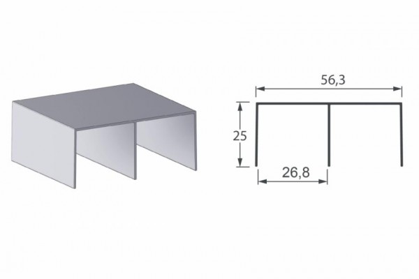 TRILHO SUPERIOR 1055 6 METROS - ALTERNATIVA 