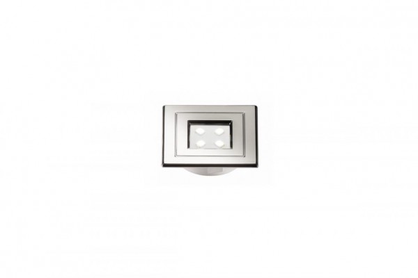 LUMINÁRIA LED CROMADO QUADRADO 3000K BRANCO QUENTE - RENNA 
