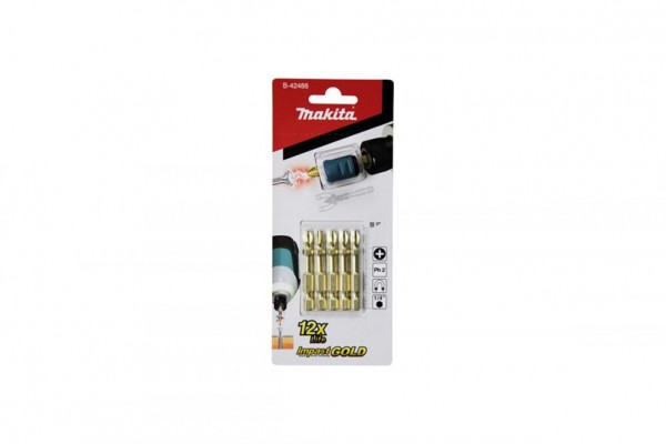 KIT 5 BITS E 1 ADAPTADOR MAGNÉTICO - MAKITA 