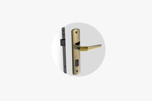   FECHADURA POPLINE RETA EXT ANTIQUE BRASS ESP26 - SOPRANO