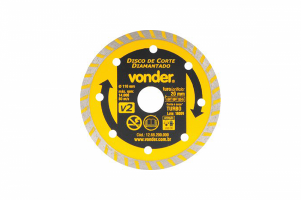 DISCO DE CORTE DIAMANTADO V2 - VONDER
