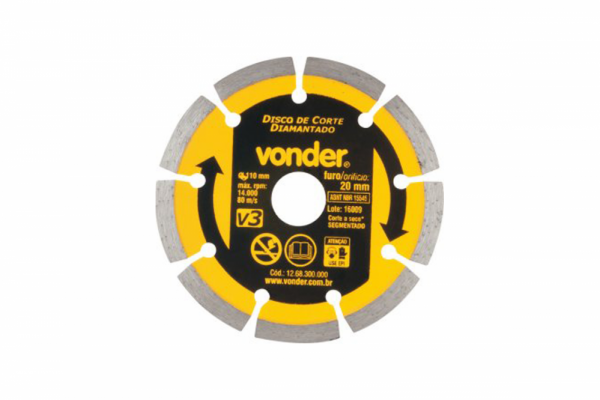 DISCO DE CORTE DIAMANTADO V3 - VONDER