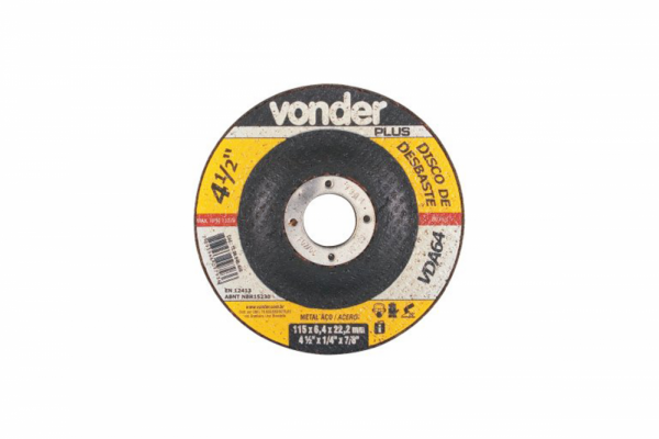 DISCO DE DESBASTE 4 ½ - VONDER 