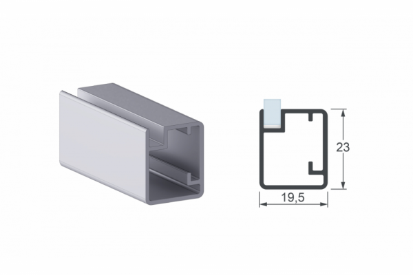 PERFIL ESTRUTURAL 3025 JATEADO ANODIZADO 6 MT - ALTERNATIVA