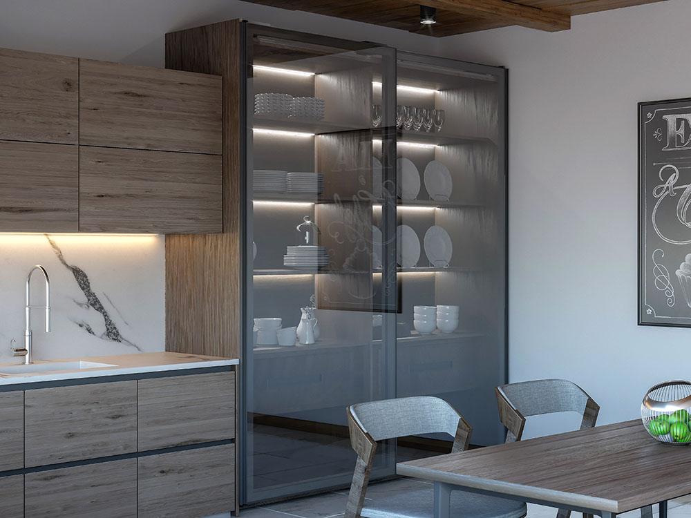 SISTEMA DESLIZANTE DOMINUS 2 PORTAS - ROMETAL