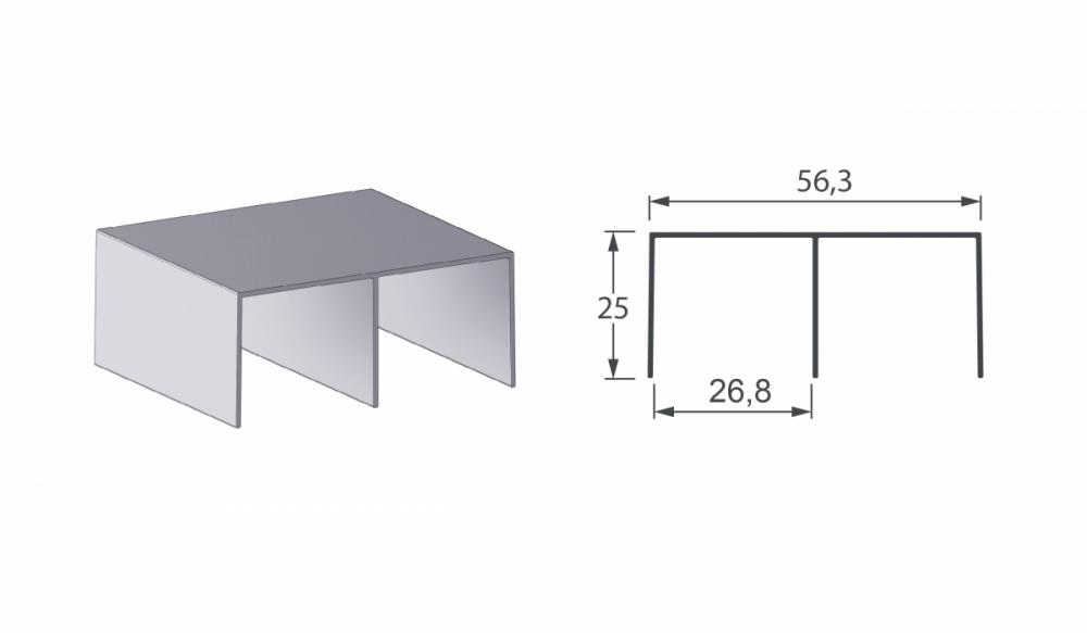 TRILHO SUPERIOR 1055 6 METROS - ALTERNATIVA 