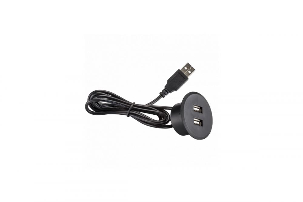 TOMADA USB POP REDONDO CINZA - RENNA 