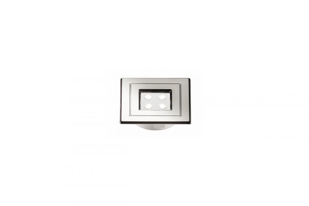 LUMINÁRIA LED CROMADO QUADRADO 3000K BRANCO QUENTE - RENNA 