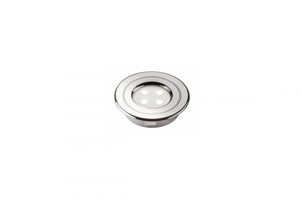 LUMINÁRIA LED CROMADO REDONDO 3000K BRANCO QUENTE - RENNA