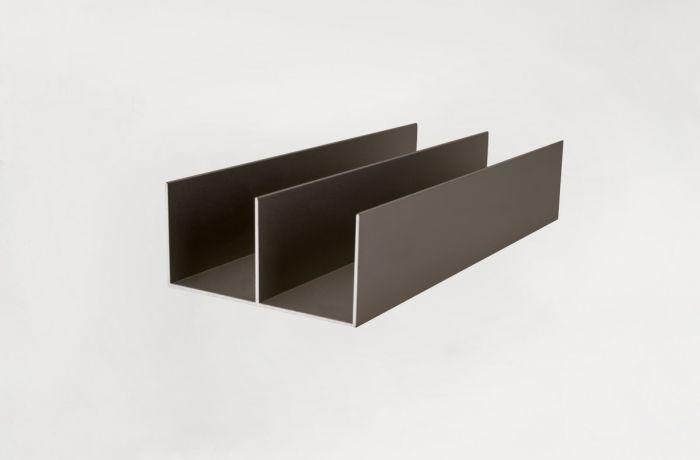 PERFIL SUPERIOR TELUSSI 6 METROS BRONZE - METALNOX 