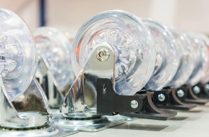 RODÍZIO PU CRISTAL 75MM C/ FREIO - METALNOX