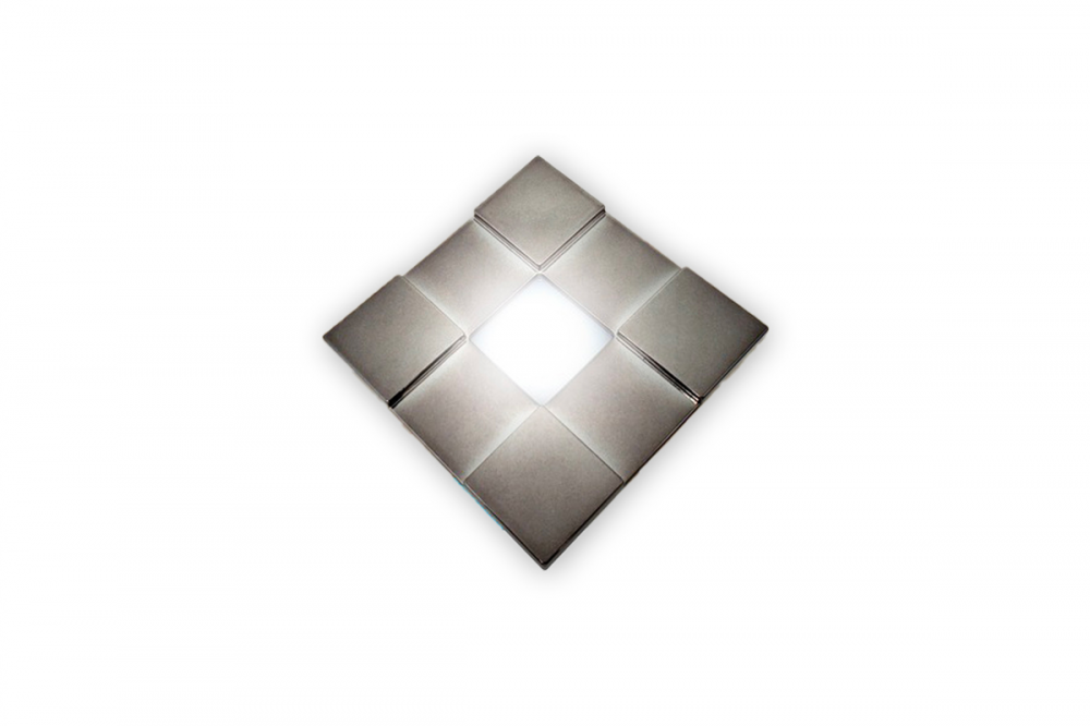 LUMINÁRIA LED LOUVRE QUADRADO 45MM CROMADO BF - ATIVA LUZ 
