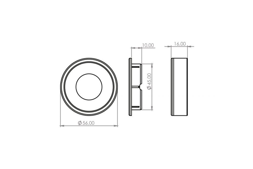 LUMINÁRIA LED NICE REDONDO 45MM PRATA BQ - ATIVA LUZ 