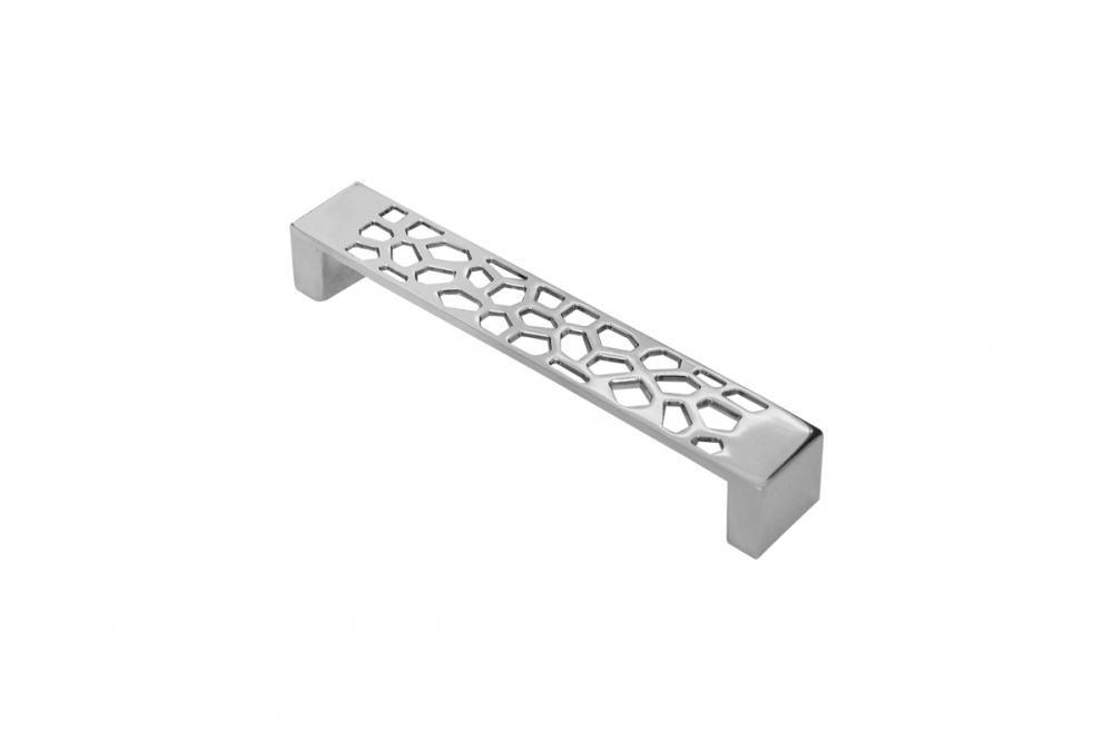 PUXADOR CROMADO ZAMAC 1084 160MM - CRIATIVA 