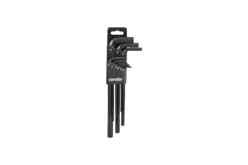 JOGO DE CHAVE ALLEN 1,5 A 10MM 9 PEÇAS - VONDER 