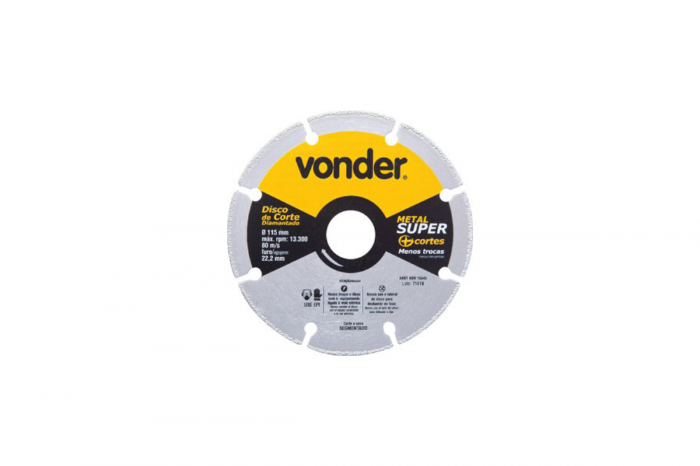 DISCO DE CORTE DIAMANTADO  - VONDER 