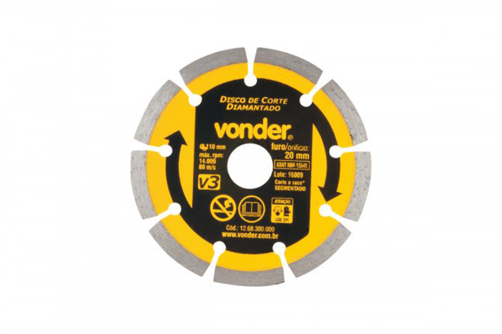DISCO DE CORTE DIAMANTADO V3 - VONDER