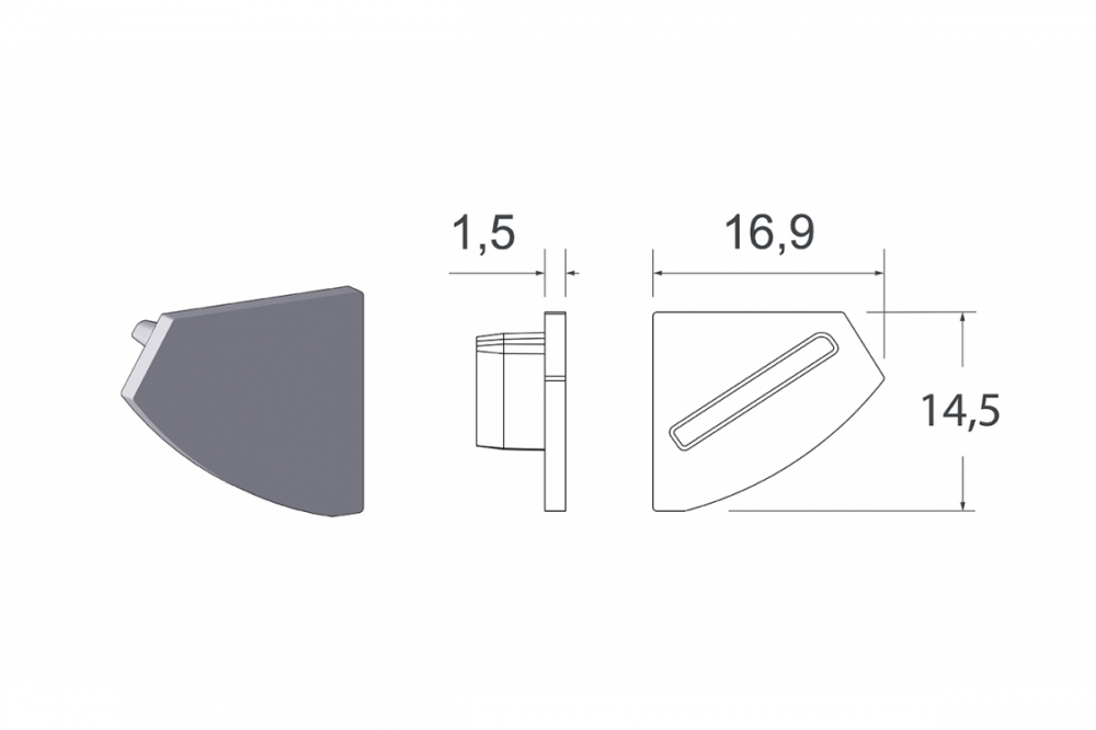 PONTEIRA 45 LED 03 BRANCO - ALTERNATIVA